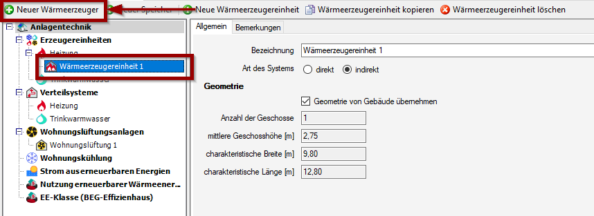 Neuer Wärmeerzeuger