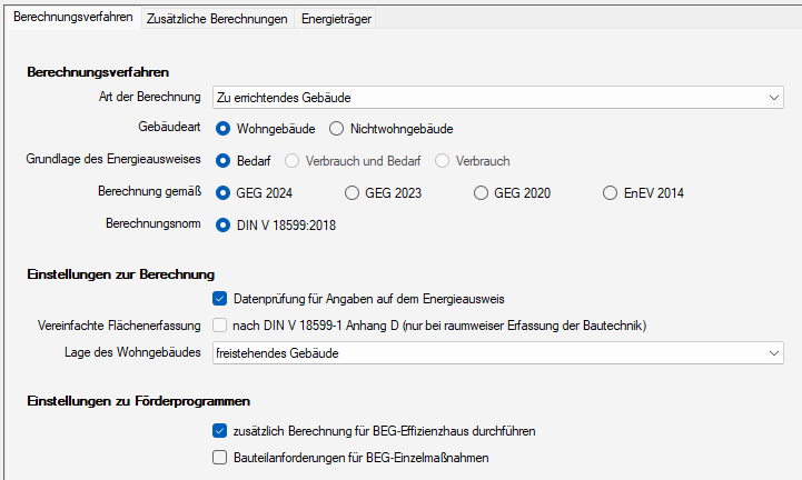 Dynamische Programmoberfläche (Beispiel 1)