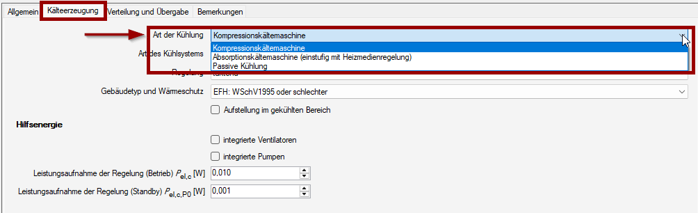 Art der Kühlung