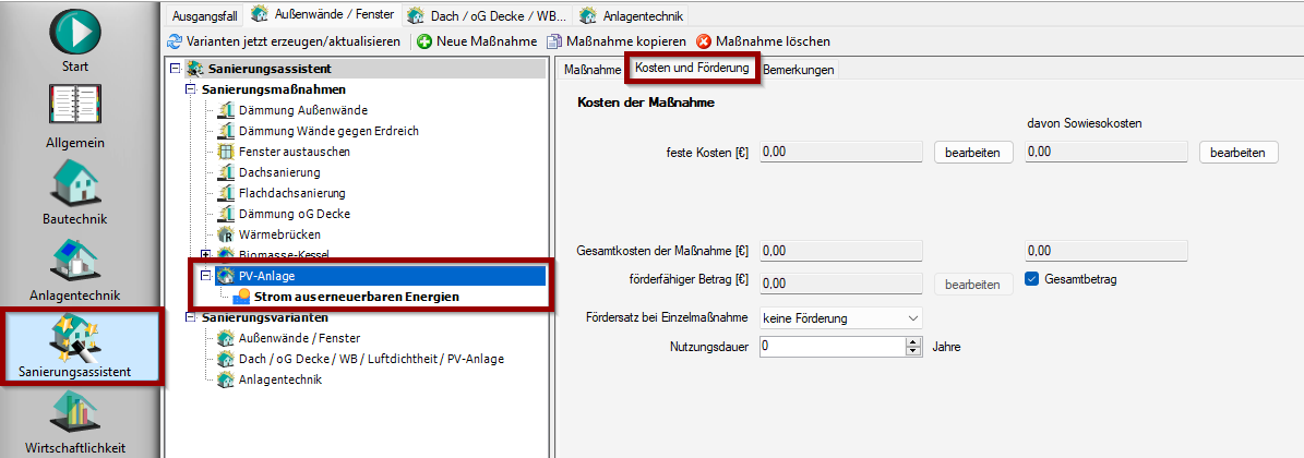 Kosten und Förderung